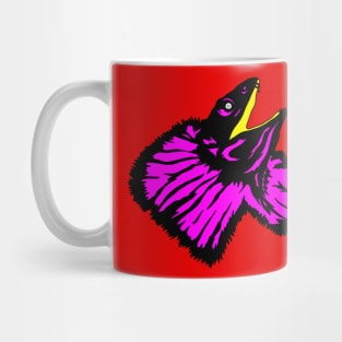 Stylized Neon Pink Frilled-neck Lizard Mug